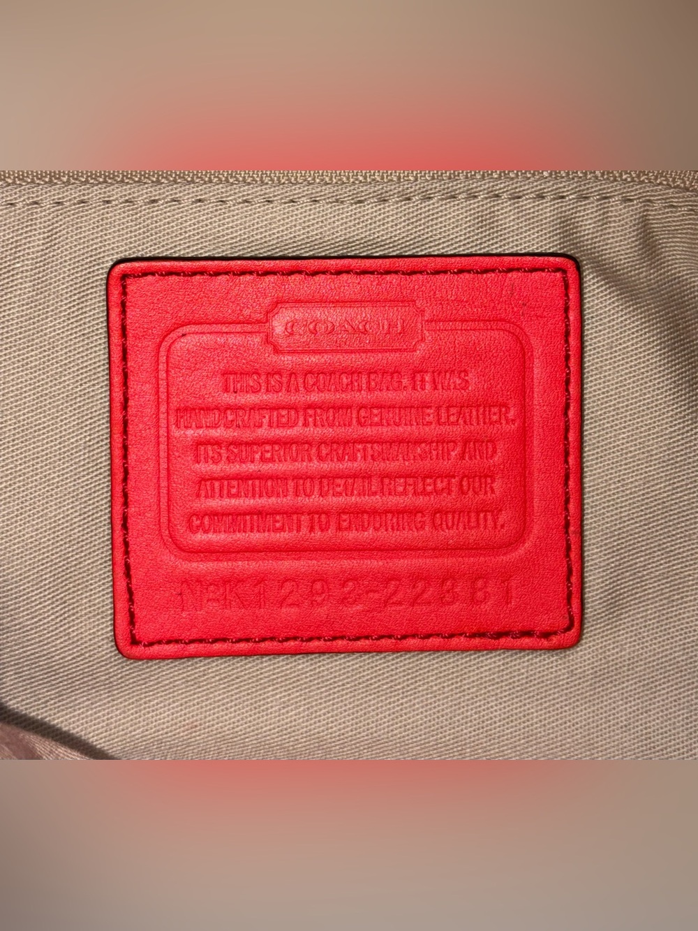 Authentic 2012 Coach Legacy Courtenay Hobo Bag Bright Coral NoK1293-22381 - Picture 2 of 12